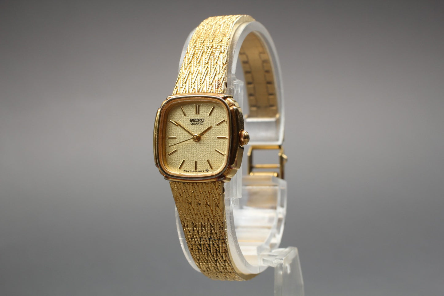 Vtg.1983 [Near MINT] SEIKO 7321-5110 Gold Bracelet Quartz Ladies Watch JAPAN