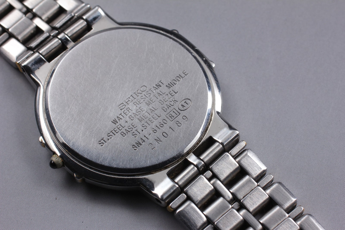 Vin.1992 [N MINT / New Batt] SEIKO Dolce 8N41-6160 Gold Quartz Men's Watch JAPAN