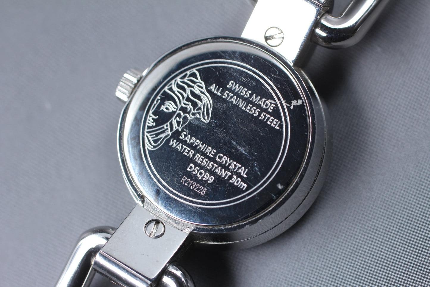 [N MINT Fullset] VERSACE Medusa Corniche DSQ99 Bracelet Quartz Ladie Watch JAPAN