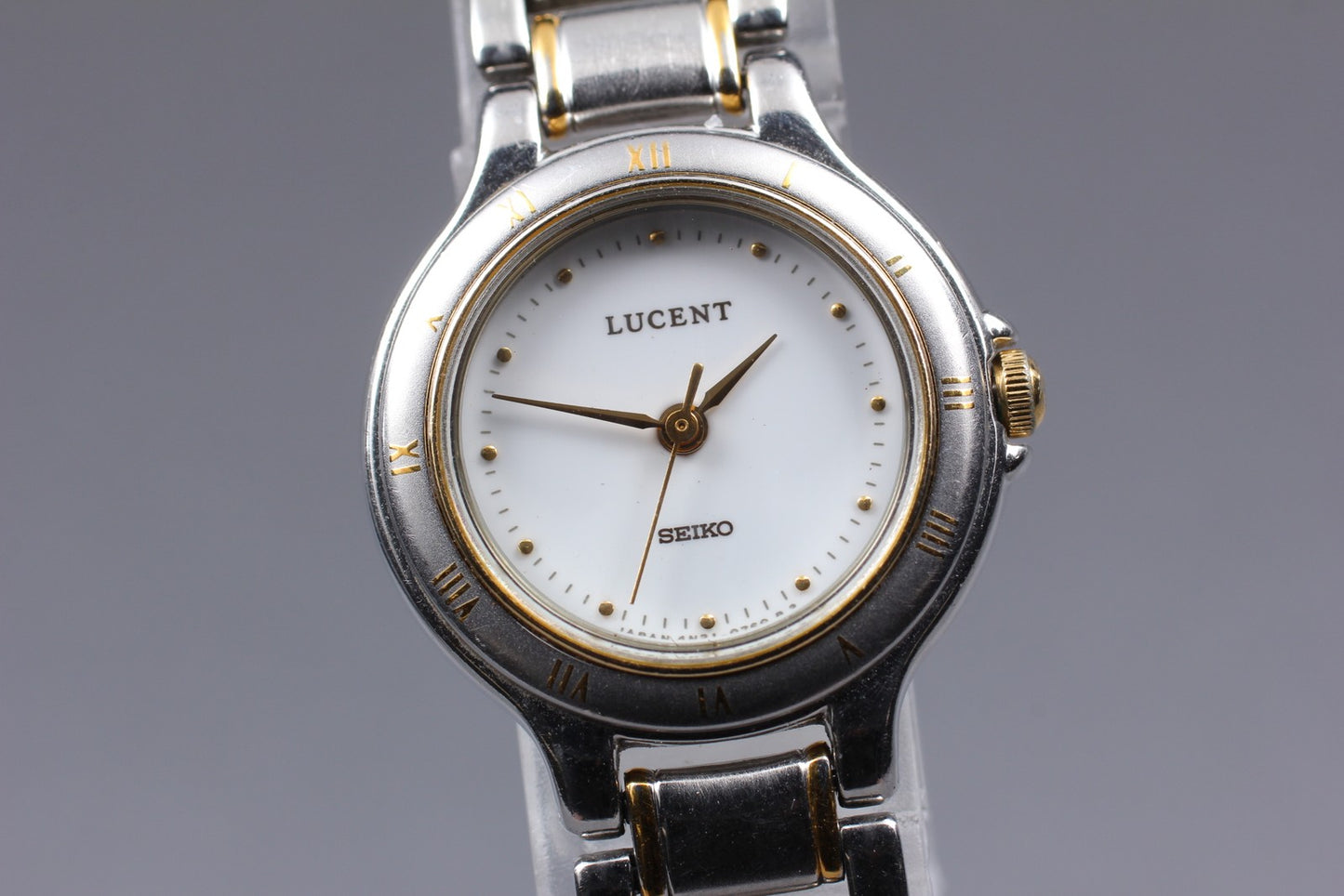 Vtg.1992 [N MINT / New Batt] SEIKO Lucent 4N21-0370 Quartz Ladies Watch JAPAN