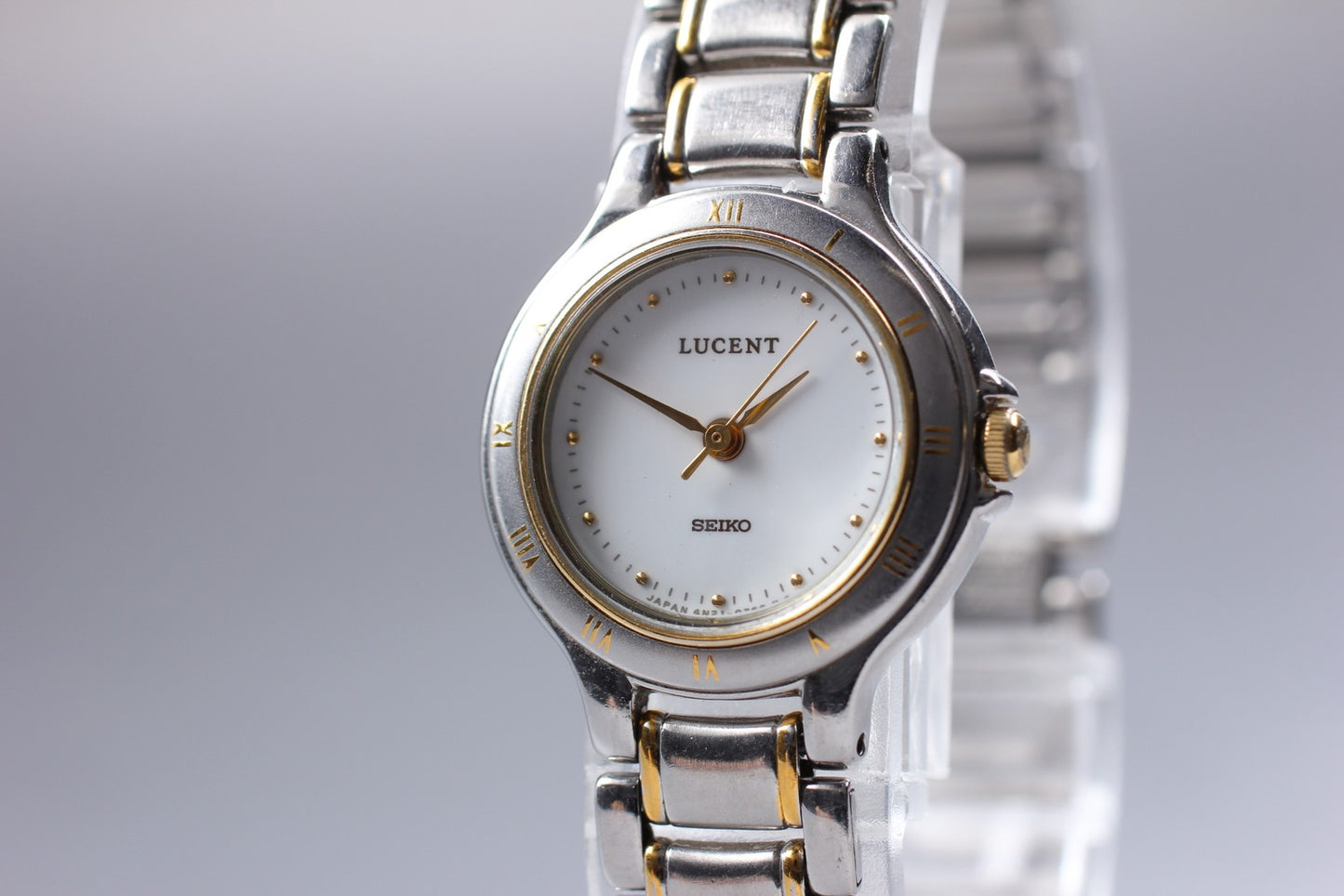 Vtg.1992 [N MINT / New Batt] SEIKO Lucent 4N21-0370 Quartz Ladies Watch JAPAN