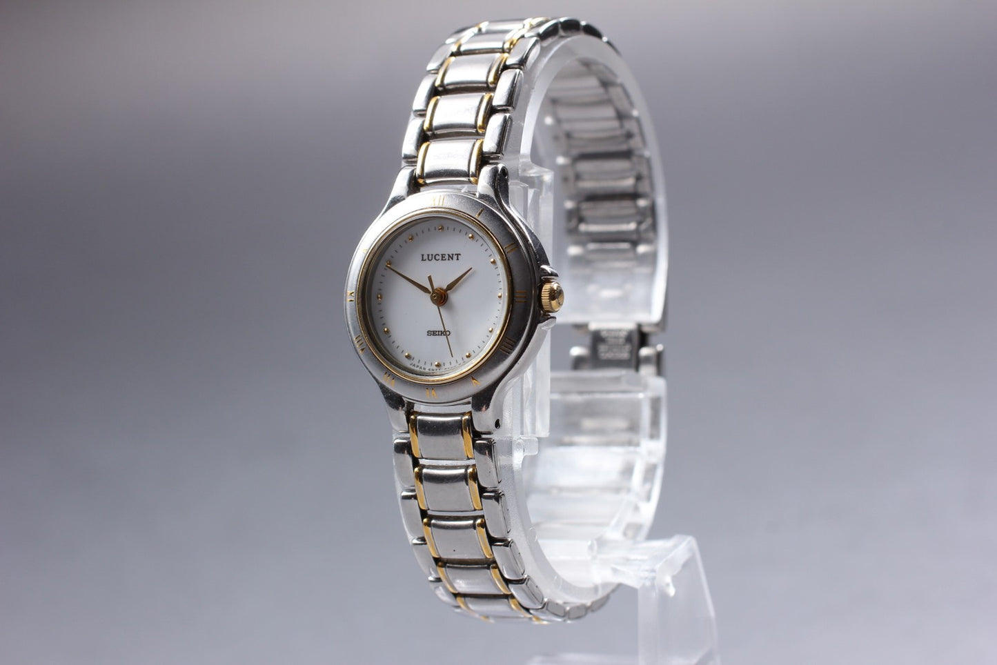 Vtg.1992 [N MINT / New Batt] SEIKO Lucent 4N21-0370 Quartz Ladies Watch JAPAN