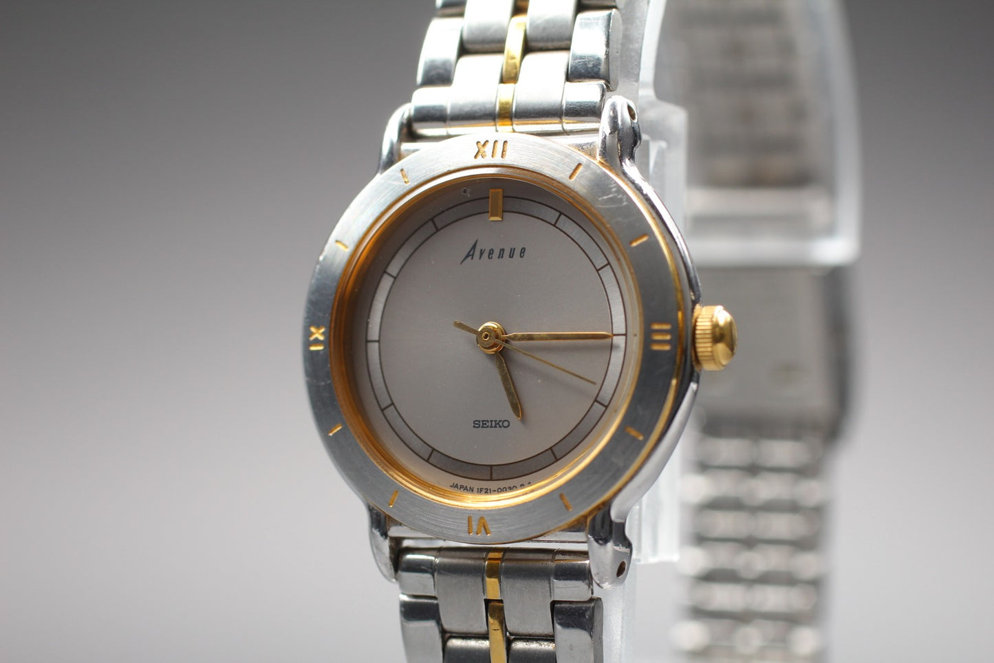 Vyg.[N MINT] SEIKO 7N01-6B80 1F21-0E30 Roman Two Tone  Quartz Pair Watch JAPAN