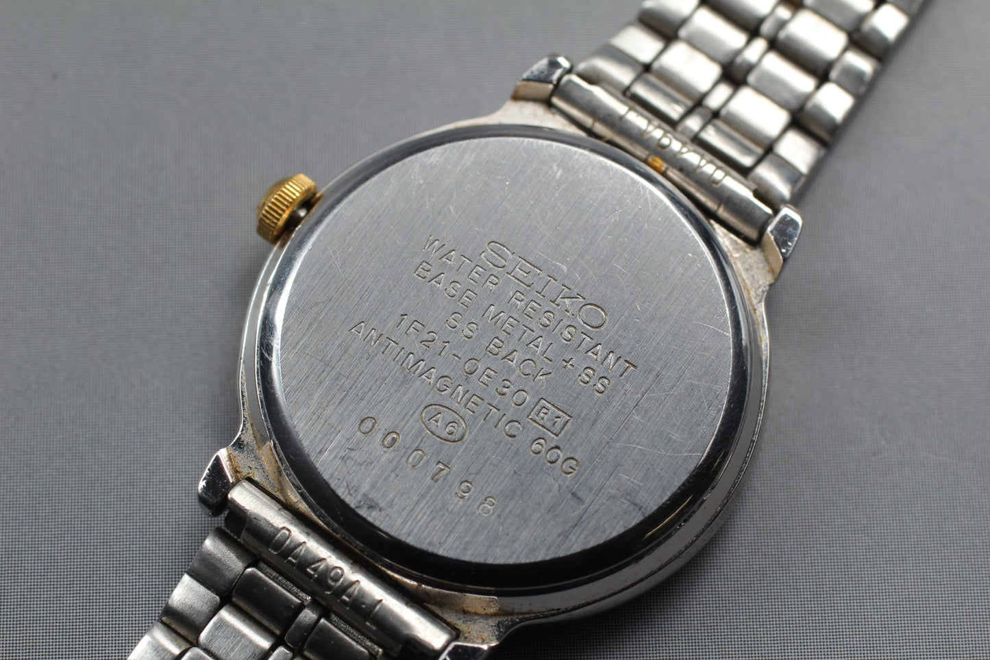 Vyg.[N MINT] SEIKO 7N01-6B80 1F21-0E30 Roman Two Tone  Quartz Pair Watch JAPAN