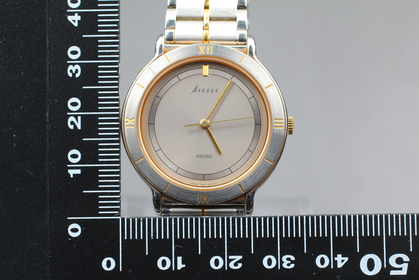 Vyg.[N MINT] SEIKO 7N01-6B80 1F21-0E30 Roman Two Tone  Quartz Pair Watch JAPAN