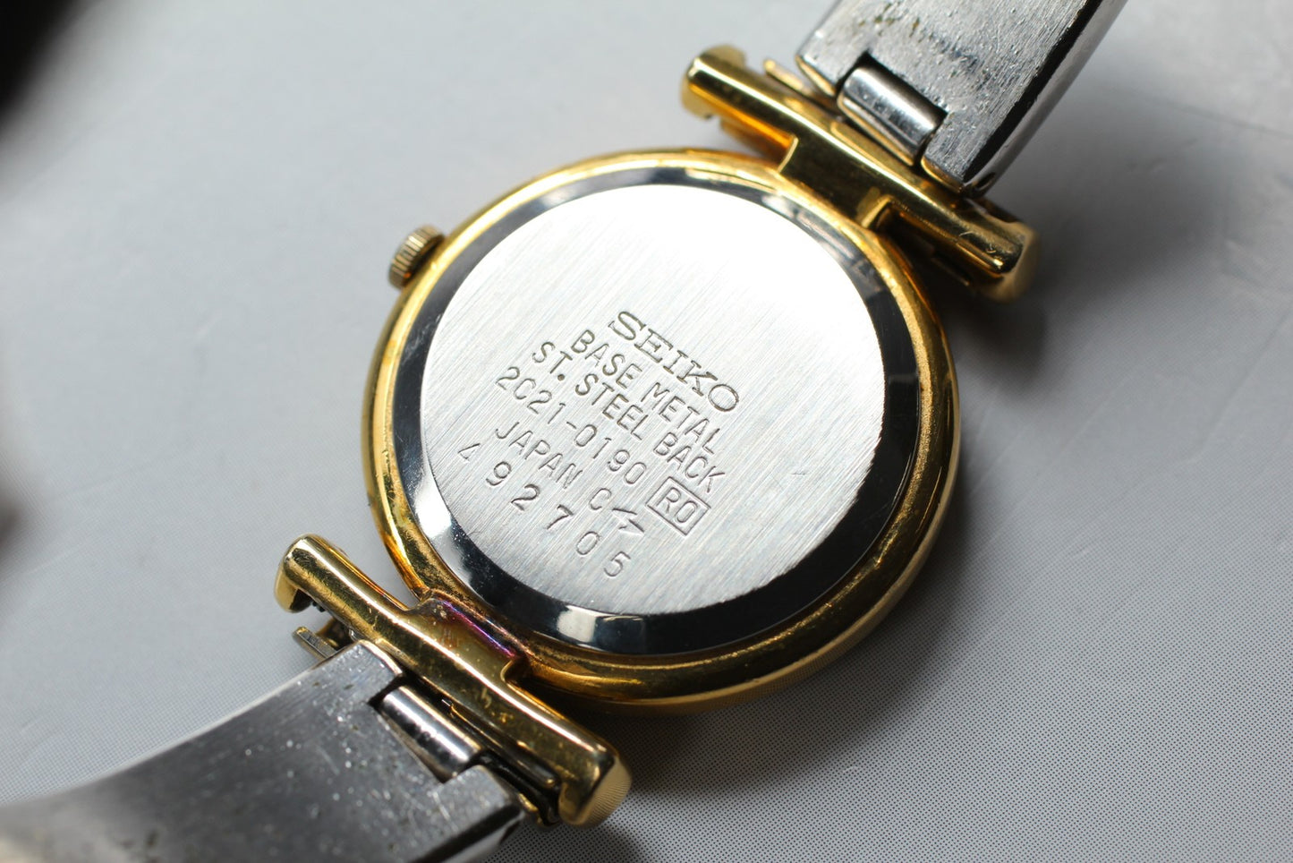 Vtg.1994 [Exc+5] SEIKO 2C21-0190 24mm Bracelet Quartz Ladies Watch From JAPAN