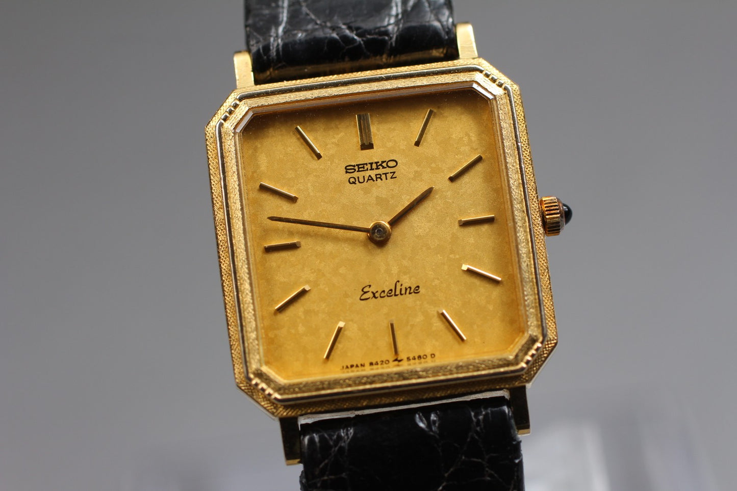 Vtg.1991[Near MINT] SEIKO Exceline 8420-5410 10K Tank Quartz Ladies Watch JAPAN