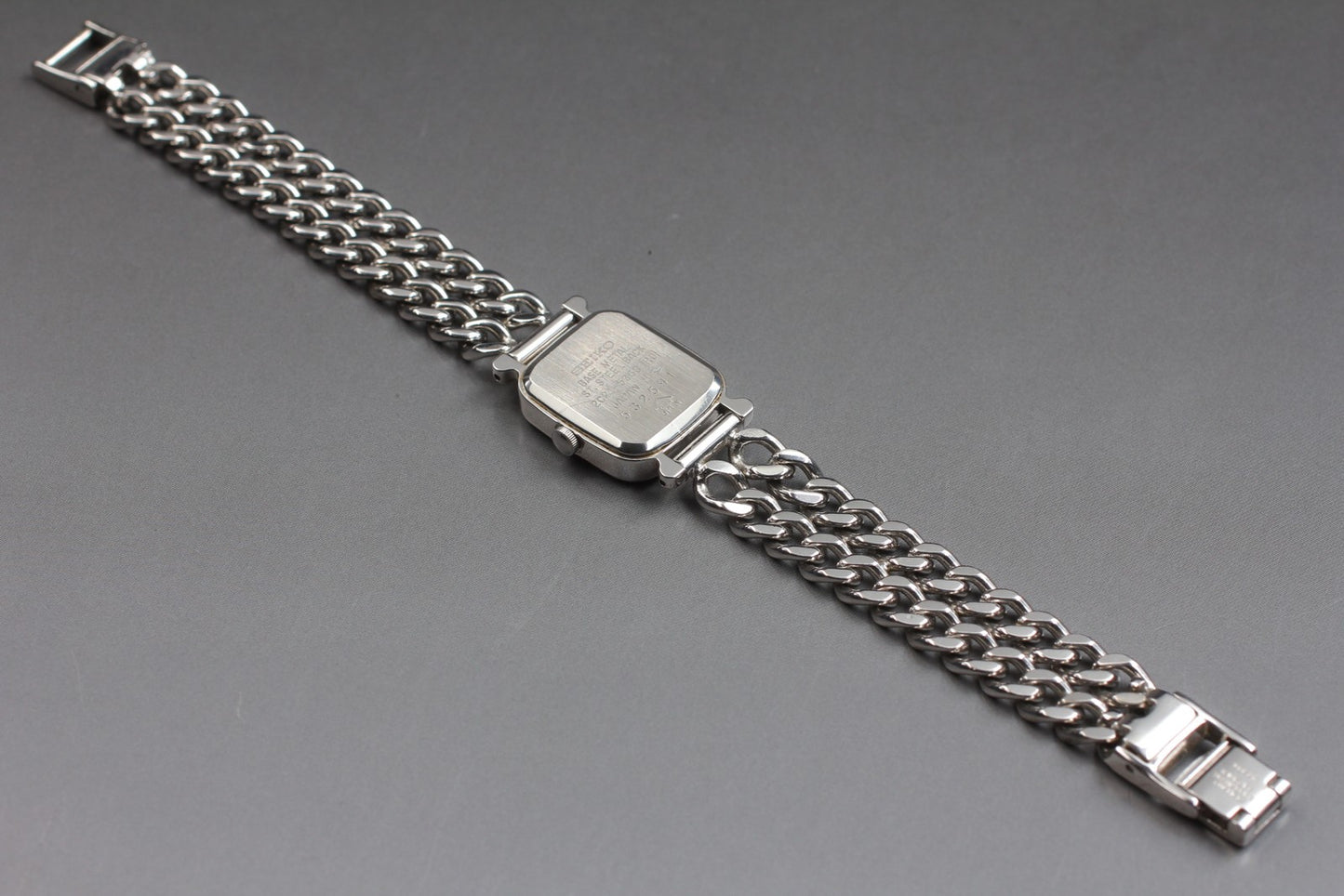 Vtg.1985 [Near MINT] SEIKO 2C21-5360 Tank Bracelet Quartz Ladies Watch JAPAN
