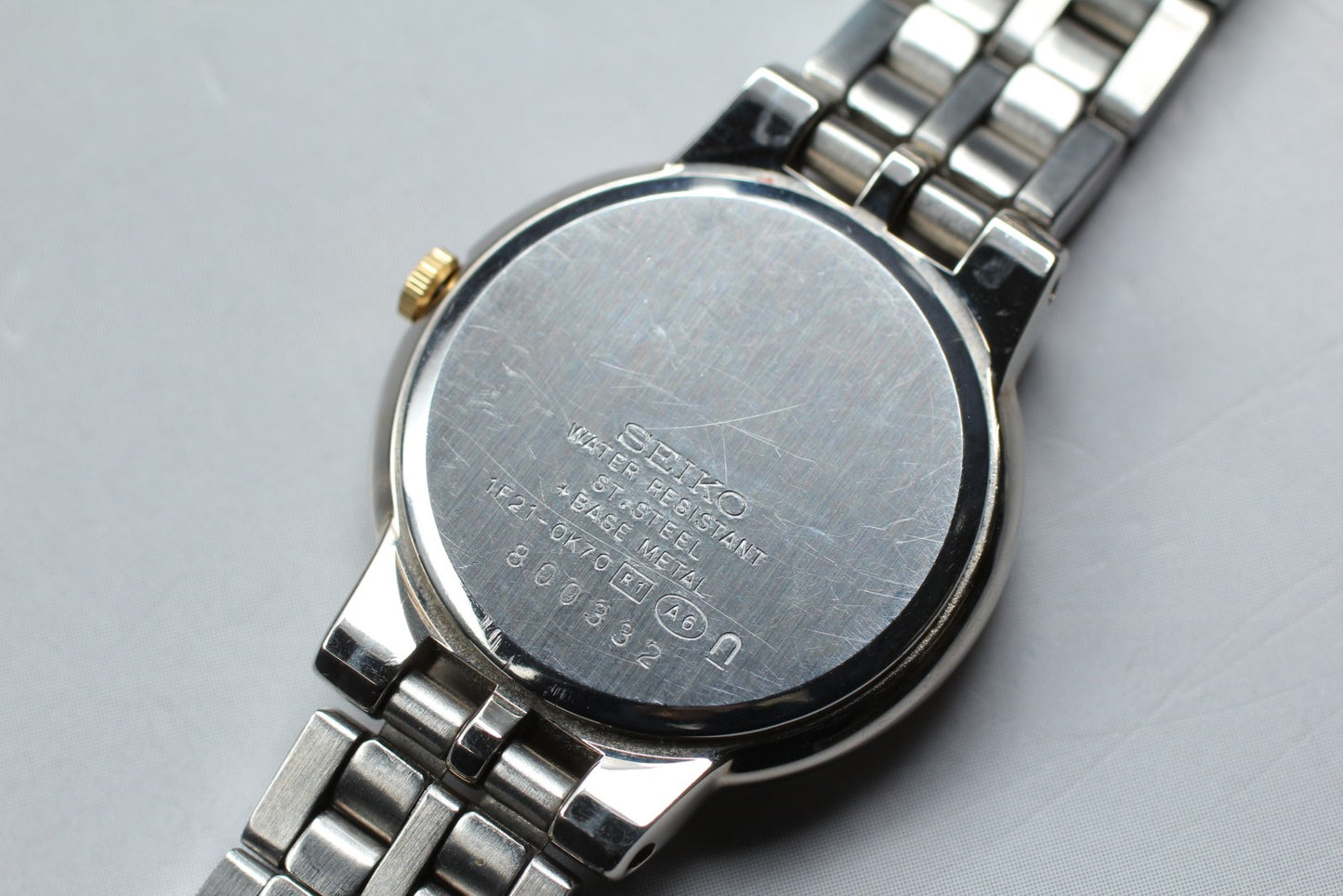 Vtg.1988[N MINT] SEIKO LUCENT 1F21-0K70 Roman Bracelet Quartz Ladies Watch JAPAN