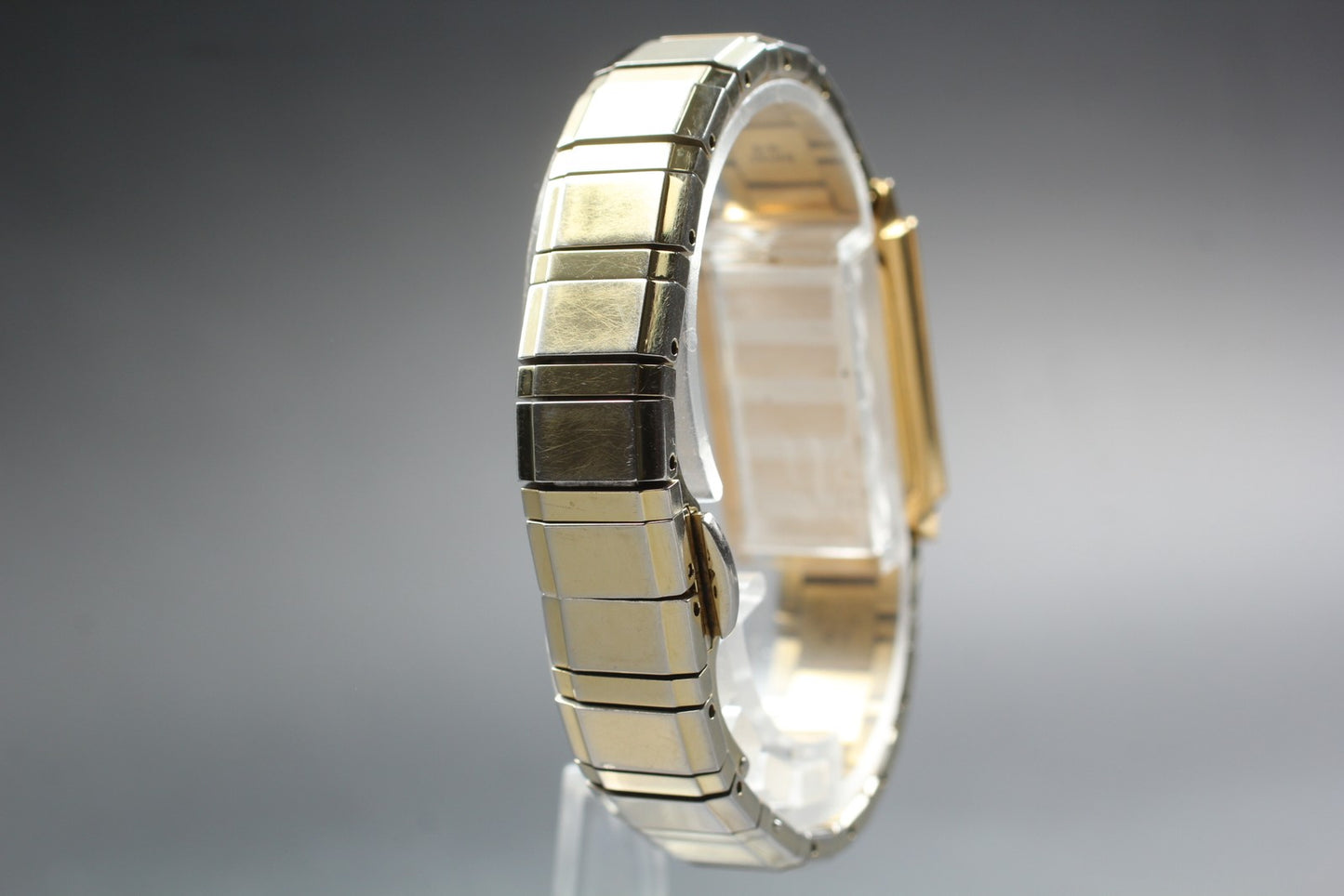 Vtg.1988 [N MINT] SEIKO 1F21-0BE0 Diamond Tank 16mm Quartz Ladies Watch JAPAN