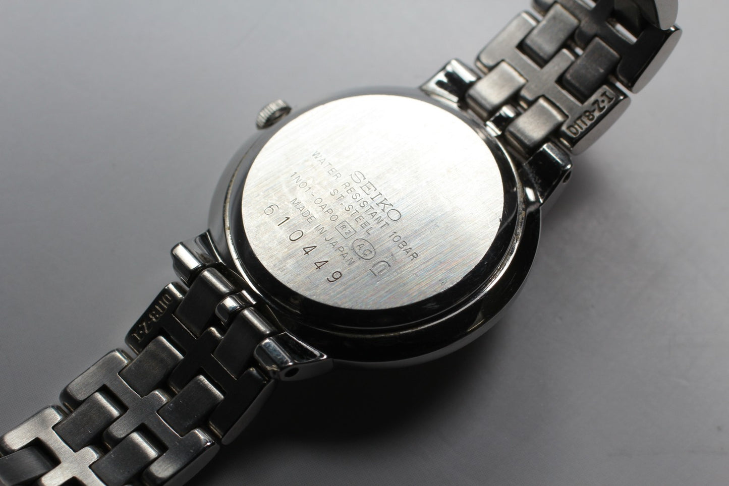 Vtg.1986 [N MINT] SEIKO 1N01-0AP0 23mm Bracelet Silver Quartz Ladies Watch JAPAN