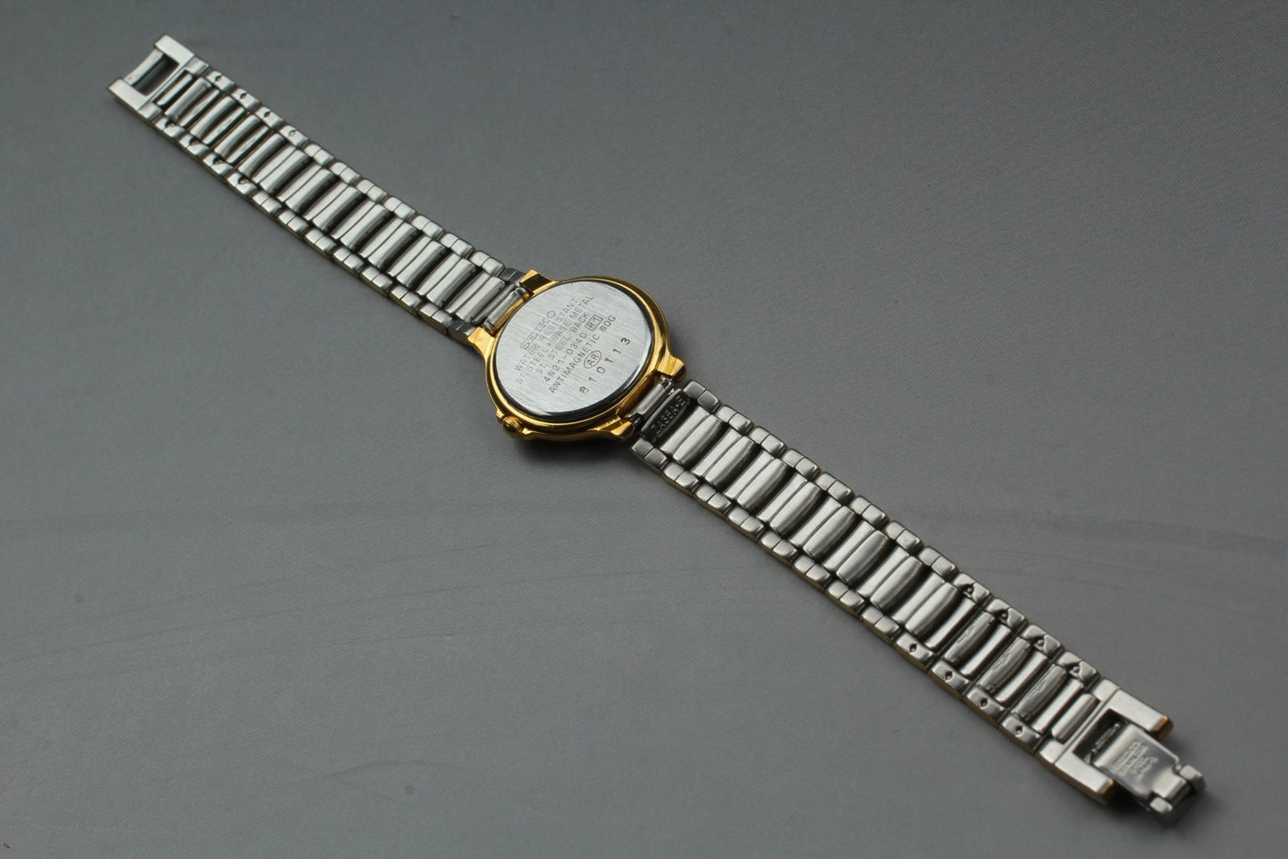 Vin.1988[N MINT] SEIKO Lucent 4N21-0340 Gold Bracelet Quartz Ladies Watch JAPAN