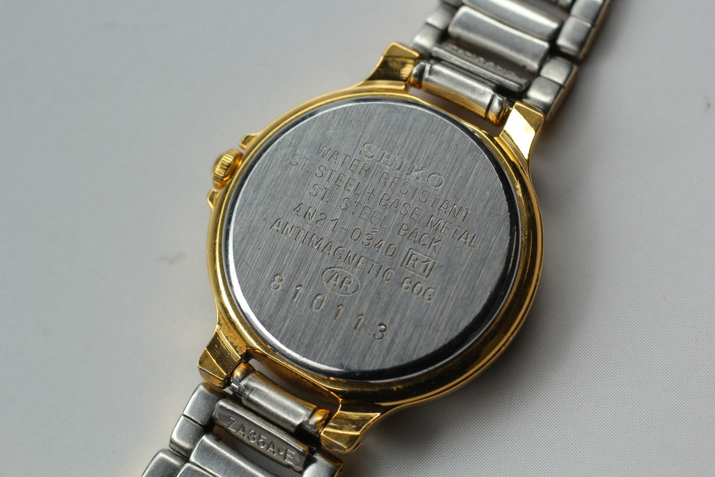 Vin.1988[N MINT] SEIKO Lucent 4N21-0340 Gold Bracelet Quartz Ladies Watch JAPAN