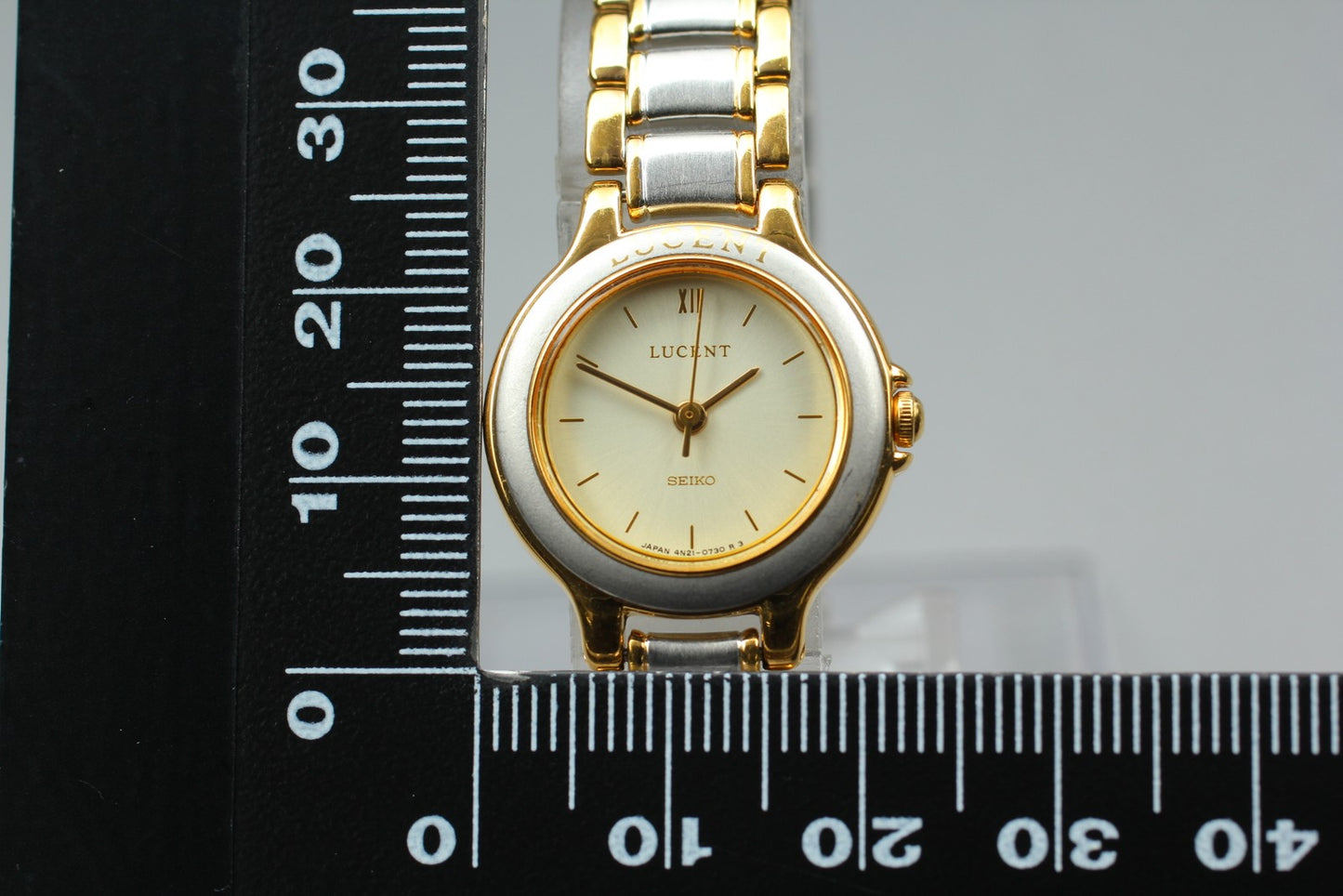 Vin.1988[N MINT] SEIKO Lucent 4N21-0340 Gold Bracelet Quartz Ladies Watch JAPAN