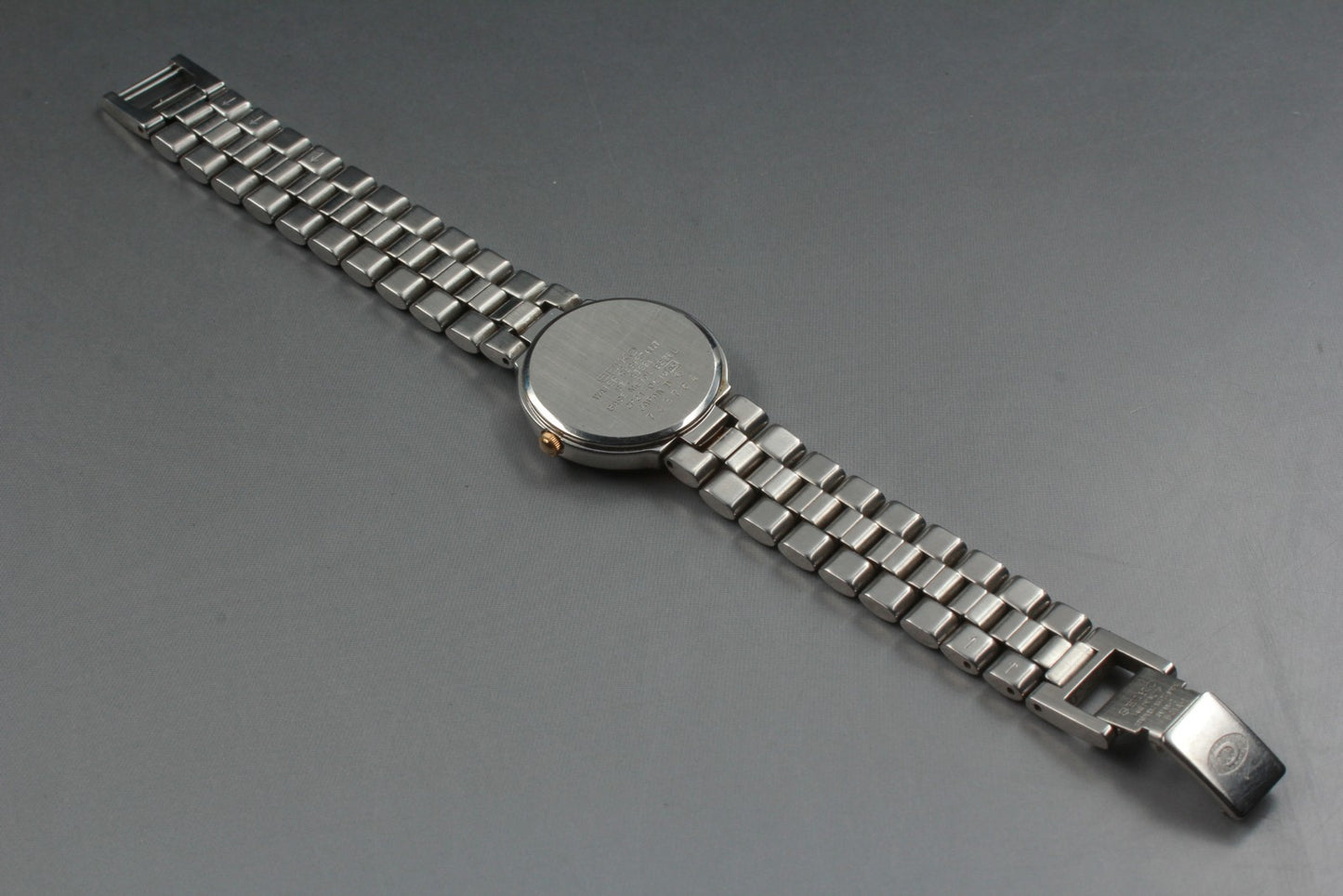 Vtg.1987[N MINT] SEIKO CREO 2P21-0C10 Roman Round 25mm Quartz Ladies Watch JAPAN