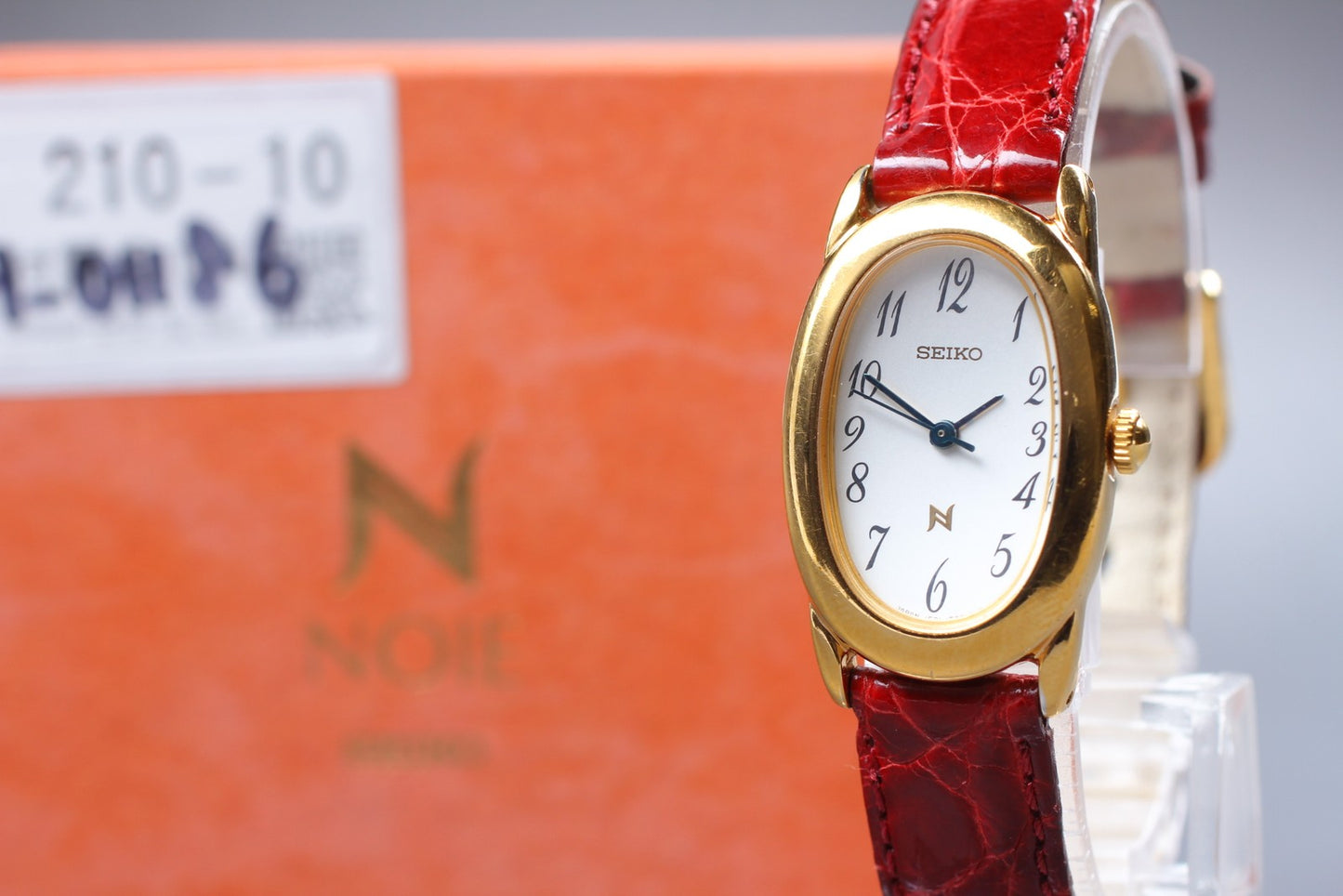 Vtg.1986 [N MINT Fullset] SEIKO NOIE 1F21-5B70 Oval 21mm Qz Ladies Watch JAPAN