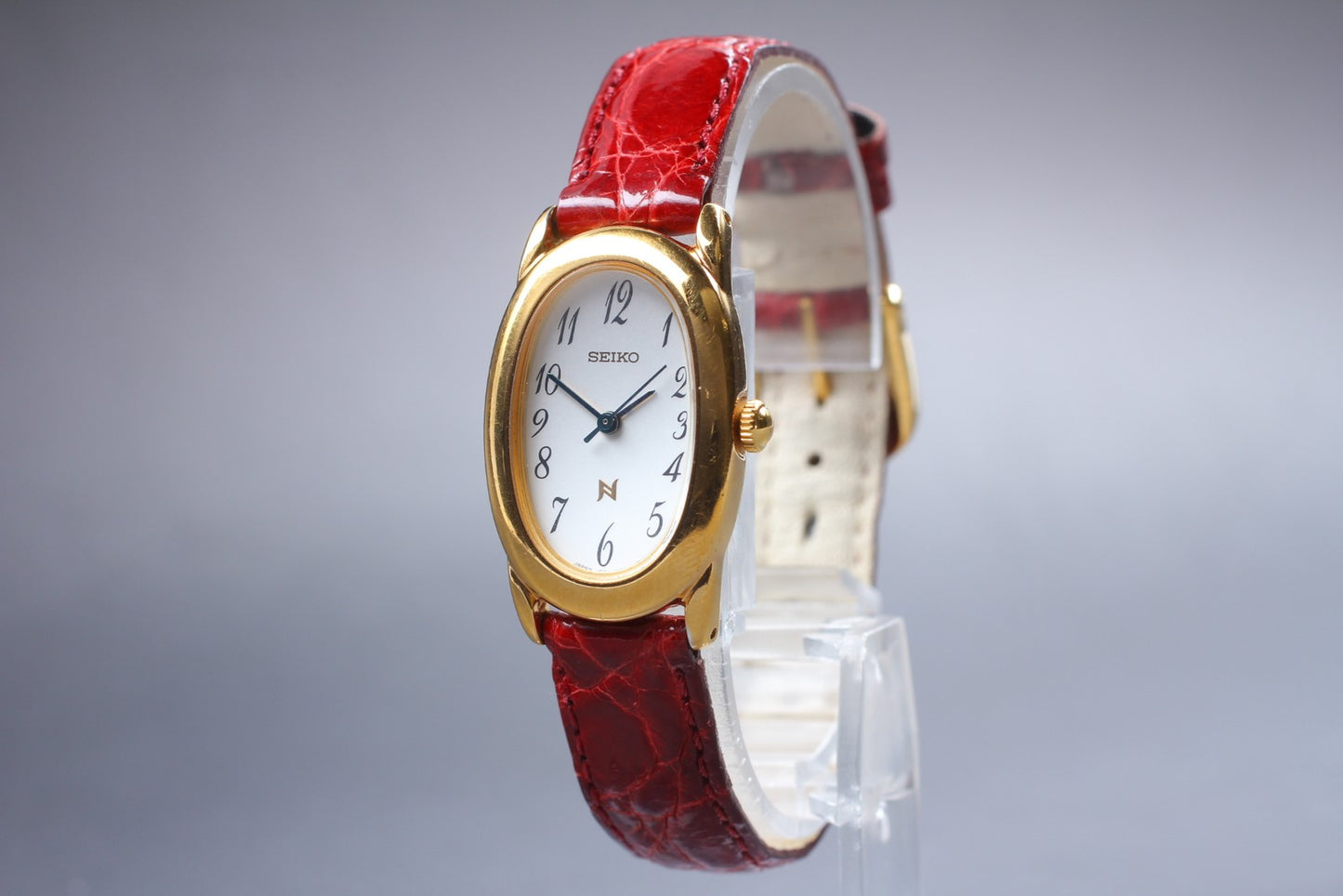 Vtg.1986 [N MINT Fullset] SEIKO NOIE 1F21-5B70 Oval 21mm Qz Ladies Watch JAPAN