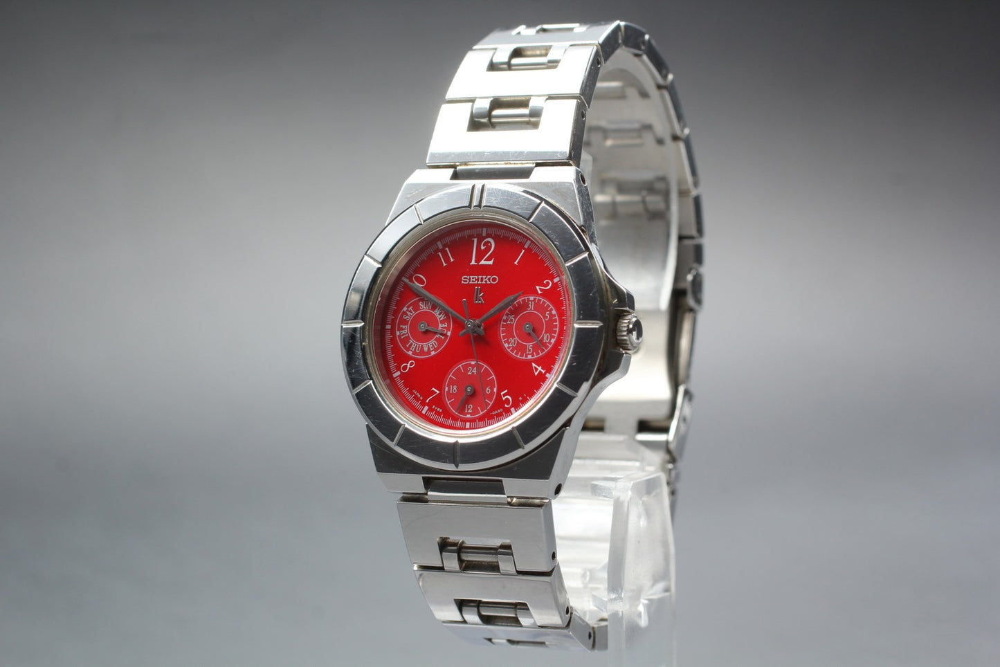 Vtg.1997[N MINT Fullset] SEIKO Lukia 5Y89-0B30 chronograph Qz Ladies Watch JAPAN