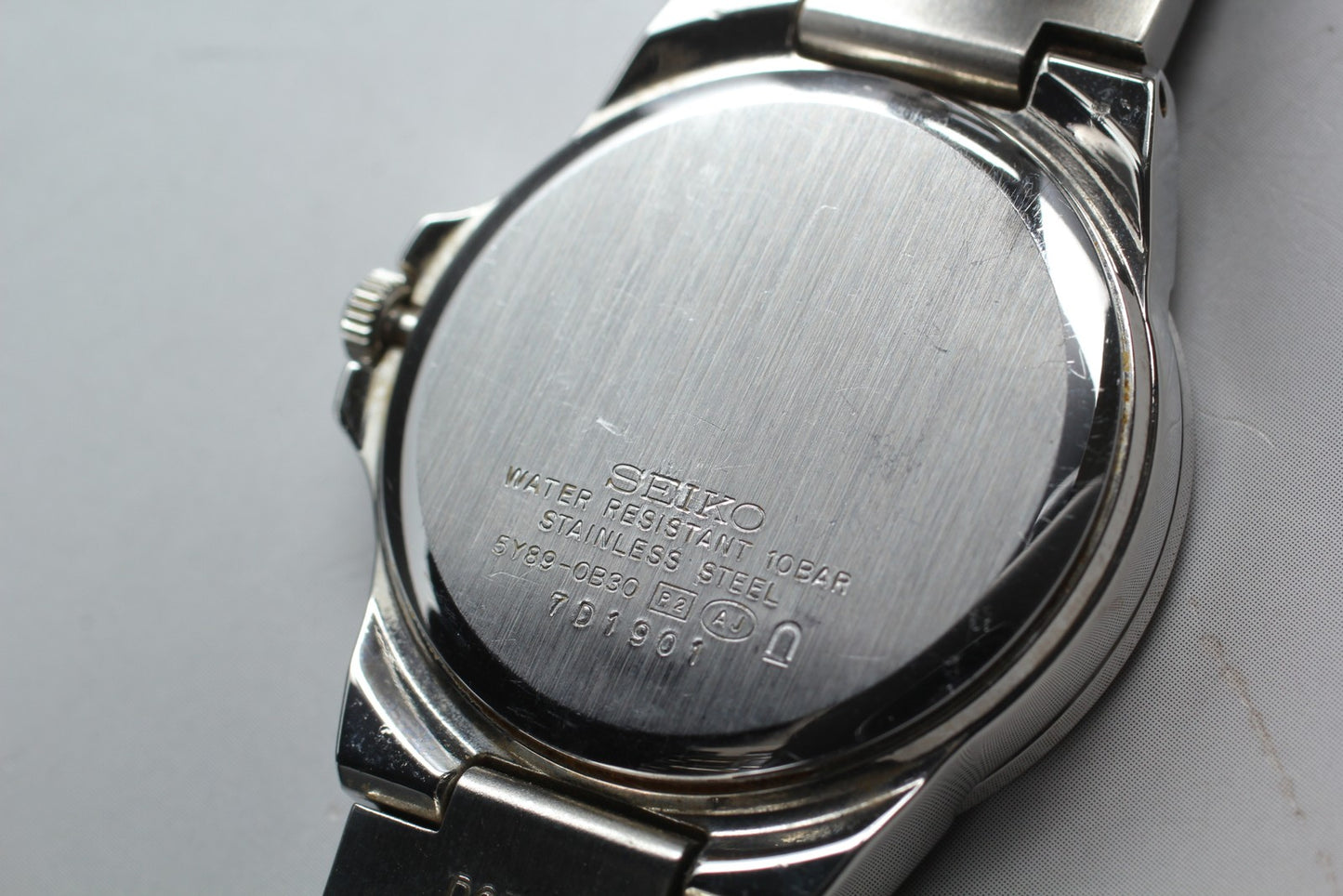 Vtg.1997[N MINT Fullset] SEIKO Lukia 5Y89-0B30 chronograph Qz Ladies Watch JAPAN